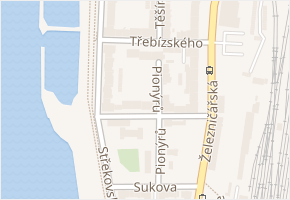 Střekovské nábřeží v obci Ústí nad Labem - mapa ulice
