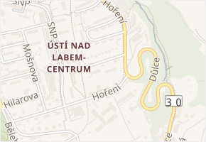 Stříbrnické nivy v obci Ústí nad Labem - mapa ulice