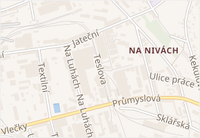 Teslova v obci Ústí nad Labem - mapa ulice