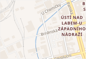 U Chemičky v obci Ústí nad Labem - mapa ulice