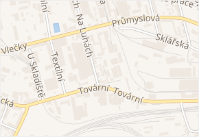 U Kolejí v obci Ústí nad Labem - mapa ulice