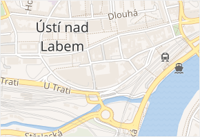 U Kostela v obci Ústí nad Labem - mapa ulice