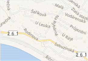 U Lesíka v obci Ústí nad Labem - mapa ulice