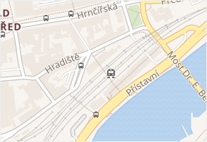 U Nádraží v obci Ústí nad Labem - mapa ulice