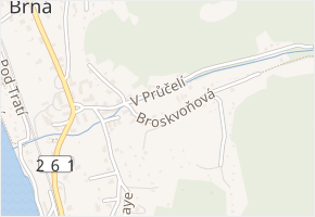 V Průčelí v obci Ústí nad Labem - mapa ulice