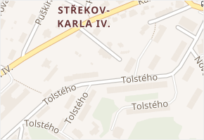 V Zeleni v obci Ústí nad Labem - mapa ulice
