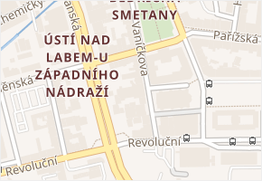 Vaníčkova v obci Ústí nad Labem - mapa ulice