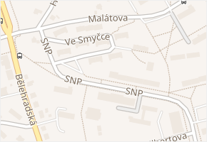 Ve Smyčce v obci Ústí nad Labem - mapa ulice