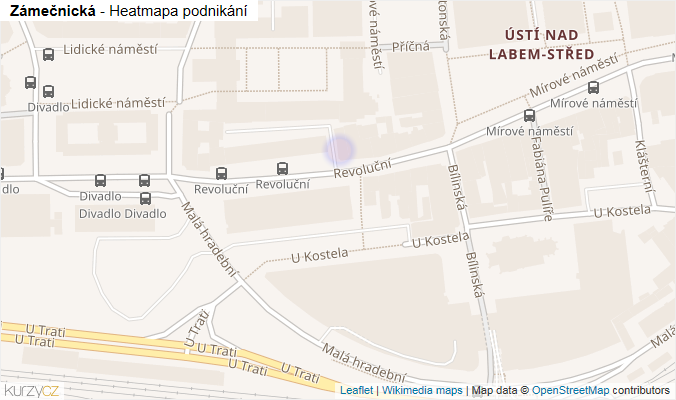 Mapa Zámečnická - Firmy v ulici.