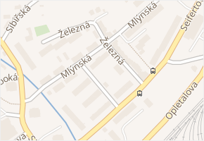 Železná v obci Ústí nad Labem - mapa ulice