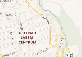Ženíškova v obci Ústí nad Labem - mapa ulice