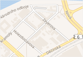 Zeyerova v obci Ústí nad Labem - mapa ulice