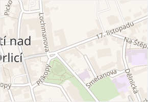 17. listopadu v obci Ústí nad Orlicí - mapa ulice