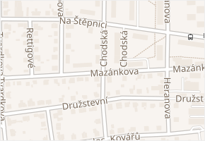 Chodská v obci Ústí nad Orlicí - mapa ulice