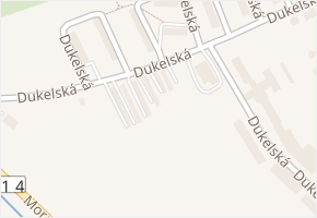 Dukelská v obci Ústí nad Orlicí - mapa ulice