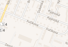Fučíkova v obci Ústí nad Orlicí - mapa ulice