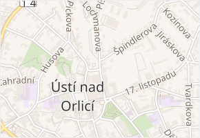 Hakenova v obci Ústí nad Orlicí - mapa ulice