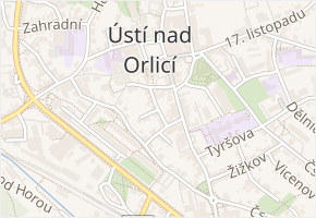 Havlíčkova v obci Ústí nad Orlicí - mapa ulice