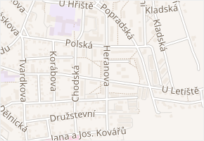 Heranova v obci Ústí nad Orlicí - mapa ulice