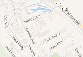 Janderova v obci Ústí nad Orlicí - mapa ulice