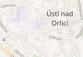Komenského v obci Ústí nad Orlicí - mapa ulice