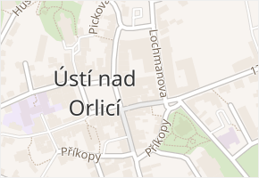 Mírové nám. v obci Ústí nad Orlicí - mapa ulice