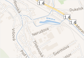 Nerudova v obci Ústí nad Orlicí - mapa ulice