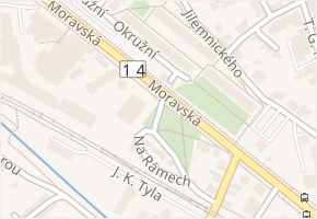Palackého Sady v obci Ústí nad Orlicí - mapa ulice