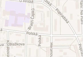 Polská v obci Ústí nad Orlicí - mapa ulice