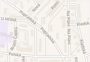 Popradská v obci Ústí nad Orlicí - mapa ulice