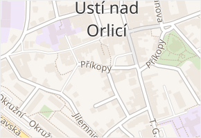 Příkopy v obci Ústí nad Orlicí - mapa ulice