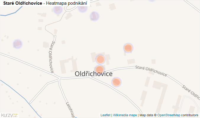 Mapa Staré Oldřichovice - Firmy v ulici.