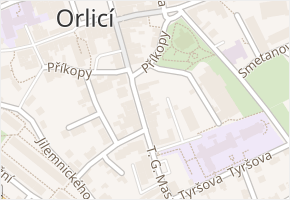 T. G. Masaryka v obci Ústí nad Orlicí - mapa ulice