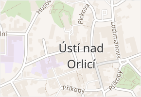 Ústí nad Orlicí v obci Ústí nad Orlicí - mapa části obce