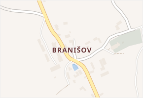 Branišov v obci Ústí - mapa části obce