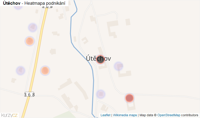 Mapa Útěchov - Firmy v části obce.