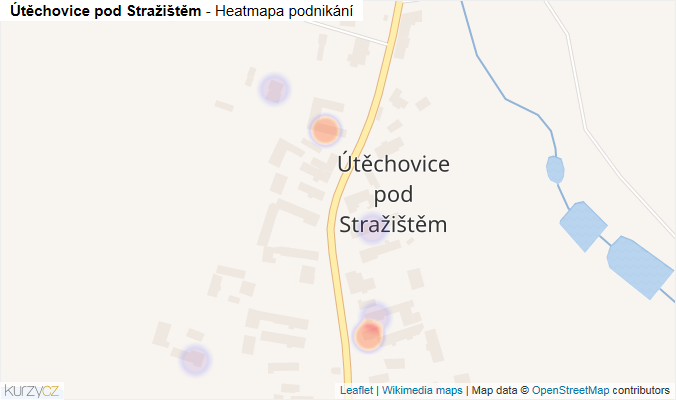 Mapa Útěchovice pod Stražištěm - Firmy v části obce.
