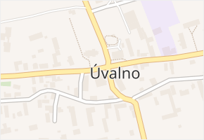Úvalno v obci Úvalno - mapa části obce