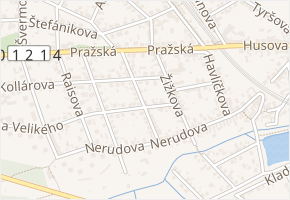 Boženy Němcové v obci Úvaly - mapa ulice