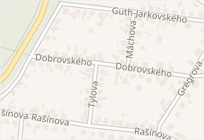 Dobrovského v obci Úvaly - mapa ulice