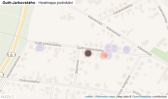 Mapa Guth-Jarkovského - Firmy v ulici.