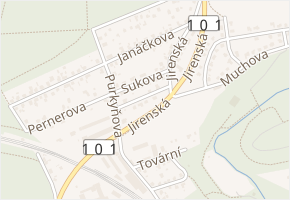 Kmochova v obci Úvaly - mapa ulice