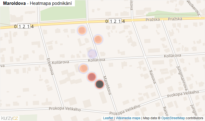 Mapa Maroldova - Firmy v ulici.