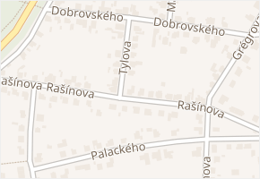 Rašínova v obci Úvaly - mapa ulice