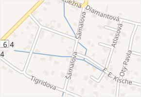 Šámalova v obci Úvaly - mapa ulice