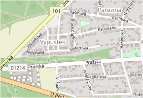 Seifertova v obci Úvaly - mapa ulice