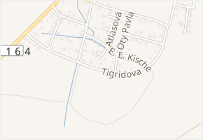 Tigridova v obci Úvaly - mapa ulice