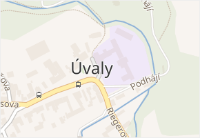 Úvaly v obci Úvaly - mapa části obce