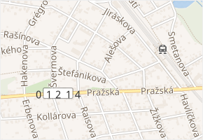 Wolkerova v obci Úvaly - mapa ulice
