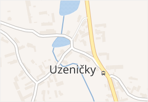 Uzeničky v obci Uzeničky - mapa části obce